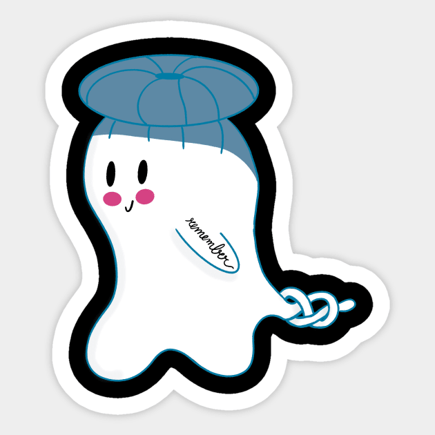 Little Ghost Knot Sticker by nathalieaynie